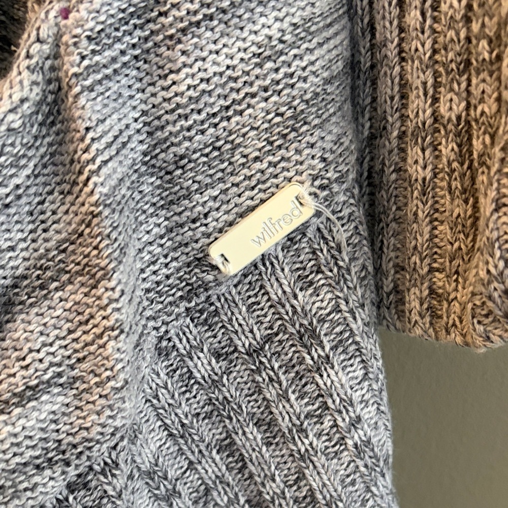 WILFRED Heather Grey Open Front Cardigan Silk & Cashmere size XS - Picture 8 of 10
